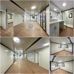 บ้านพักตู้คอนเทนเนอร์สำเร็จรูปขนาด 30x40 ฟุต ขยายได้ พร้อมรับประกัน 3 ปี สำหรับโรงแรม รีสอร์ท หรือห้องพัก  แบบพับได้ เคลื่อนย้ายได้  หรูหรา  โครงสร้างเหล็กชุบสังกะสี - Product Image 4