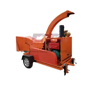 ATV động cơ diesel vườn cây gỗ vỏ cây chipper máy móc gỗ Shredder Máy Nghiền