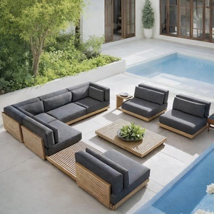 Canapé d'extérieur de luxe en teck, mobilier de <span class=keywords><strong>jardin</strong></span> en bois pour villa, <span class=keywords><strong>ensemble</strong></span> de patio, canapé de <span class=keywords><strong>jardin</strong></span> pour hôtel, mobilier d'extérieur, <span class=keywords><strong>ensemble</strong></span> de <span class=keywords><strong>jardin</strong></span> - Product Image 2