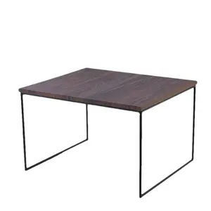 Console de mesa de café quadrado preto, sala de estar, móveis para mobiliário, vidro temperado, produtos personalizados