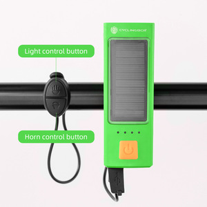 Yueli Cyclingboy Solar Bike Headlight <b>USB</b> Rechargeable <b>LED</b> <b>Light</b> IPX4 Waterproof 4 Modes Mountain Bike Front <b>Light</b> - Product Image 5
