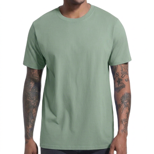Camiseta de Algodón Teñido Reactivo, Resistente a la Decoloración, Suave al Tacto, Cómoda, Informal, Fabricación en Fábrica de Marca Personalizada, Moderna, Unisex - Product Image 1