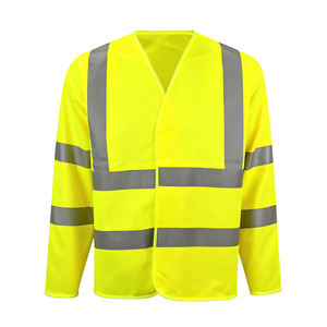 Chaleco Reflectante <span class=keywords><strong>de</strong></span> Manga Larga para Todo Clima, Cobertura Completa <span class=keywords><strong>de</strong></span> Brazos, Alta Visibilidad, Poliéster, para Trabajo Nocturno en Equipos - Product Image 2