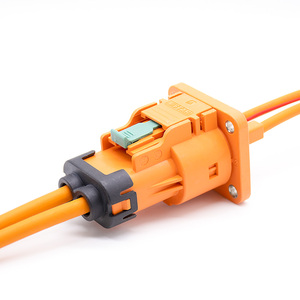 HVIL — prise HV 2 pin 200a câble <span class=keywords><strong>Orange</strong></span> 35 mm2, connecteur métallique avec 6MM, 2 pièces - Product Image 2