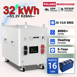 Batterie au lithium EU Stock MB56 628Ah 48V 32kWh 300A JK V19 BMS Lifepo4 avec chauffage pour stockage d'énergie domestique - Product Image 1