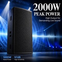 Altavoz Profesional de 15 Pulgadas, 3 Vías, Rango Completo, Metálico, 2000W, Resistente al Agua, con Pintura de Poliurea, para Exteriores, Line Array, Audio, Escenario, Conciertos en Vivo