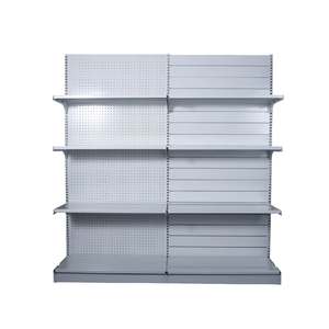 Estante modular vertical de Servicio Ligero OEM/ODM Supermercado 30/60 H1310 X W1200 X Estante de exhibición de hierro de acero blanco trasero fijo - Product Image 2