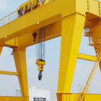 Grue portique à double poutre Oulange pour manutention de matériaux industriels en extérieur, portée de 5 m, capacité de 20 tonnes, hauteur de levage de 10 m