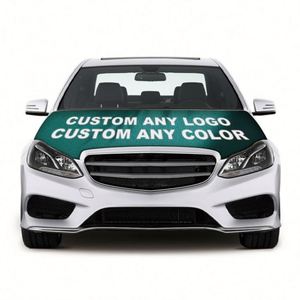 Custom Car Hood Cover <b>Flag</b> Your Own Logo Design Color Pattern National Theme Elastic Fit Rearview Mirror - Product Image 5
