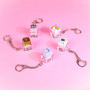 Tùy Chỉnh Anime Âm Thanh Bàn Phím Keychain Dễ Thương Phim Hoạt Hình Acrylic <span class=keywords><strong>Fidget</strong></span> Keycap Clicker Giải Nén Đồ Chơi Cho Căng Thẳng Cứu Trợ Món Quà Bằng Nhựa - Product Image 3
