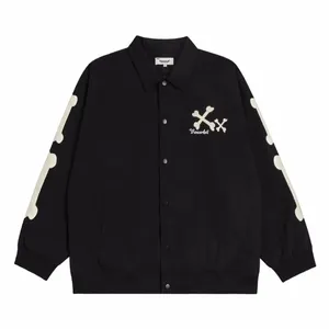 Chaqueta Oversize Y2K con Estampado de Esqueleto para Hombre LAYENNE, Chaqueta Casual de Un Solo Pecho para Parejas, Ropa Urbana - Product Image 2