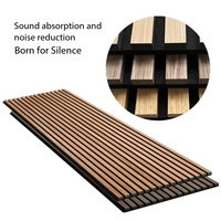Panneaux acoustiques en bois modernes MDF ignifuges et insonorisants pour hôtel, villa, panneau de plafond encastré
