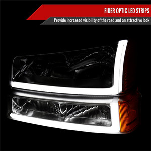 Faro Anteriore Auto, Fanale Anteriore per Chevrolet Silverado 2003-2006, <span class=keywords><strong>Fari</strong></span> Trasparenti, Lampada Paraurti - Product Image 3
