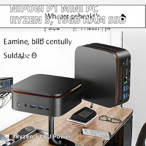 Mini PC NiPoGi P1 con Windows 11 Pro, <span class=keywords><strong>3300U</strong></span> (N150/N100/N97/N95 3.5GHz), 16GB de RAM DDR4, 512GB de SSD M.2 - Product Image 2