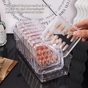 Large Capacity Press on <strong>Nails</strong> Empty <strong>Box</strong> Packaging Transparent Custom Logo High Quality <strong>Nail</strong> Boxes for Press on - Product Image 2