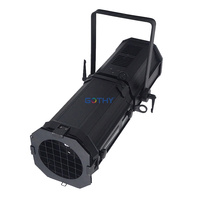 Projecteurs profilés LED à zoom automatique 200W, éclairage de scène ellipsoïdal avec contrôle DMX512, angle de faisceau 19-55°, blanc chaud 3500K
