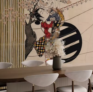 Akita Geisha de Japón papel de pared 3D decoración del hogar Mural papel tapiz - Product Image 4