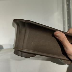 ダブルドローアングル長方形アンティークスタイルグレー粘土素焼き盆栽ポット & 土鍋 - Product Image 6