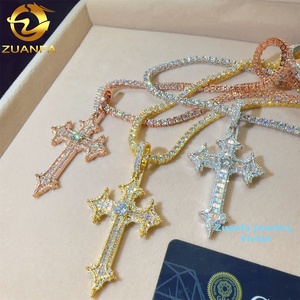 <span class=keywords><strong>Pendentif</strong></span> en argent sterling 925 <span class=keywords><strong>avec</strong></span> <span class=keywords><strong>diamant</strong></span> moissanite de couleur D VVS, croix hip hop, bijoux fins glacés, <span class=keywords><strong>pendentif</strong></span> en moissanite - Product Image 6