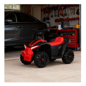 Voiture électrique à deux roues motrices avec effets lumineux, rouge, en plastique durable et sûr pour les tout-petits - Product Image 6