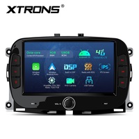 XTRONS 7 pouces Octa Core 4+128 Go Global 4G Écran IPS 1024x600 Lecteur multimédia stéréo de navigation automobile Android pour Fiat 500