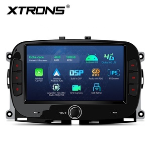 XTRONS 7 pouces Octa Core 4+128 Go Global 4G Écran IPS 1024x600 Lecteur multimédia stéréo de navigation automobile Android pour Fiat 500 - Product Image 2