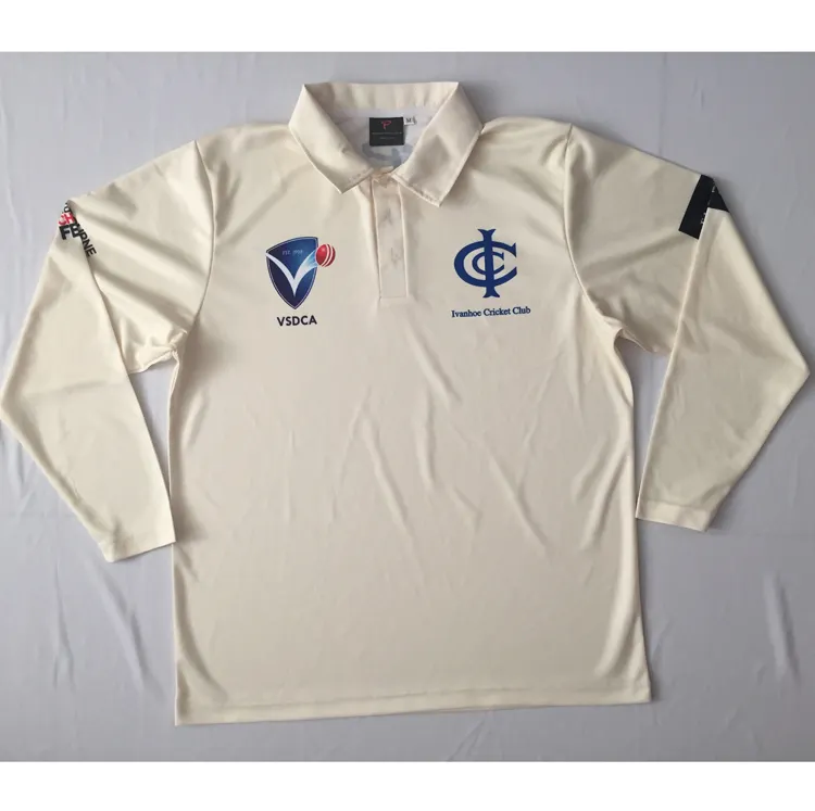 Camisa de design de equipe de cricket