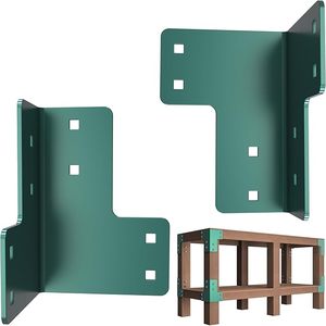 Kit de <span class=keywords><strong>soporte</strong></span> de banco de trabajo de acero de 8 piezas con tornillos, sujetadores de esquina multiángulo de alta resistencia para escritorio, estante, caja, <span class=keywords><strong>soporte</strong></span> de <span class=keywords><strong>viga</strong></span> de <span class=keywords><strong>madera</strong></span> - Product Image 1