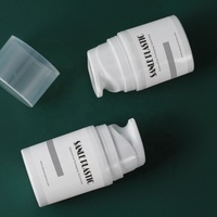 Flacon pompe sans air en plastique de 30 ml, 50 ml, 100 ml, 150 ml, 200 ml avec bouchon à vis pour crème corporelle, sérum et emballage cosmétique