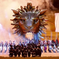 Modèle de tête de lion gonflable géante personnalisée, décoration de scène gonflable pour événements, spectacles et arrière-plans