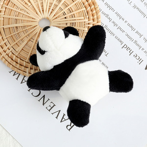 Broche panda 3D de dessin animé, figurine en peluche panda roux, accessoire Papa Panda, pendentif pour sac à dos - Product Image 6