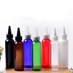 Hot Selling 100ml 120ml 200ml <b>Plastic</b> PET Pointed Hair Oil Nozzle Clear <b>Squeeze</b> <b>Bottles</b> With Twist Caps - Product Image 6
