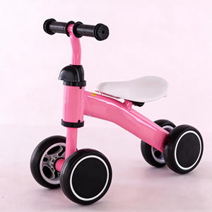 Nouveau Vélo d'équilibre pas cher pour enfants, jouet porteur 4 roues de bonne qualité pour tout-petits, mini poussoir pour premiers pas - Product Image 5
