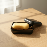 Boîte à savon en bambou écologique avec support de drainage personnalisé pour salle de bain, idéale pour savon artisanal