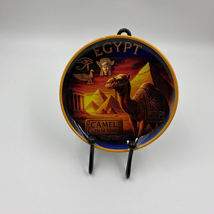 Assiettes Souvenirs de Voyage en Mélamine 3D Gaufrée avec Impression Feuille d'Or, Motif Chameau du Moyen-Orient, Cadeau Touristique Décoratif - Product Image 6