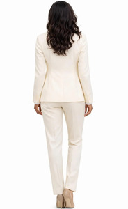 Conjunto de Traje de Esmoquin de Lujo para Mujer, 3 Piezas, Blazer, Chaleco y Pantalones a Medida, Atuendo Elegante para Ejecutivas Corporativas y Bodas - Product Image 4