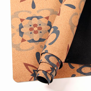 Tapete de Yoga de Corcho Impreso Antimicrobiano de 5 mm con Base de Goma Natural Antideslizante para Pilates, Proveedor Mayorista - Product Image 3