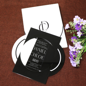 <span class=keywords><strong>Tarjetas</strong></span> <span class=keywords><strong>de</strong></span> invitación <span class=keywords><strong>personalizadas</strong></span> que imprimen invitación deslizante <span class=keywords><strong>de</strong></span> acrílico blanco y negro con sobre creativo para <span class=keywords><strong>bautizo</strong></span> - Product Image 5