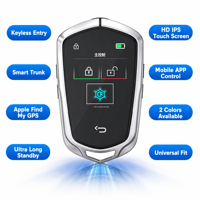 Clé de voiture intelligente universelle avec écran tactile LCD, télécommande sans clé, 4 boutons, garantie 1 an, contrôle via l'application Find My, commande de véhicules
