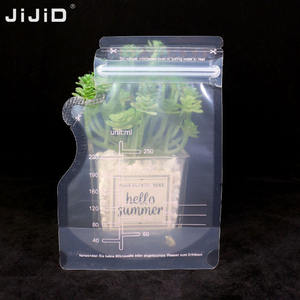 JIJID di alta qualità riutilizzabile con chiusura a Zip Self-standing Bpa Free Cartoon latte materno sacchetti per la conservazione del congelatore latte materno - Product Image 6