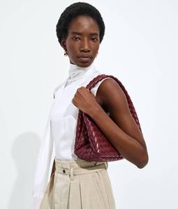 Bottega BV Travel Campana Shoulder Bag with Archival Silhouette in Supple Intrecciato Leather Featuring a Tie Closure Veneta - Product Image 5