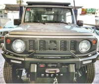 Protection de pare-chocs avant JOP4X4 avec éclairage pour Suzuki Jimny Sierra JB64 JB74 JC74 4ème génération 3/5 portes en acier aluminium modèle 19-24