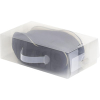 Boîtes de rangement de chaussures en plastique ondulé transparent poignée empilable pliable dames hommes organisateur Transparent chaussures boîte Transparent
