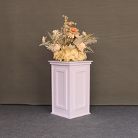 Colonne carrée romaine en PVC, accessoires de mariage, présentoir de chemin blanc pour banquets de mariage, décoration de socle
