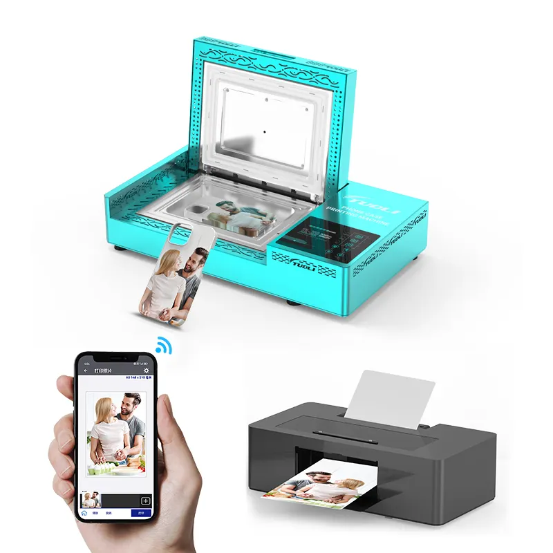Fabricante TuoLi, impresora de funda de teléfono personalizada Refinecolor Mini DIY, máquina de impresión para hacer cubiertas móviles, Ideas para pequeñas empresas