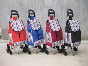 थोक पोर्टेबल हल्के तह 6 पहियों किराने की सुपरमार्केट फोल्डेबल शॉपिंग कार्गो सामान सीट के साथ सीट के साथ - Product Image 3