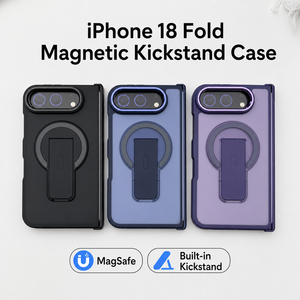 เคสโทรศัพท์แบบแม่เหล็กอเนกประสงค์สำหรับ iPhone 18 Fold 8 สี  ด้านหลังใส กรอบโลหะ ป้องกันบานพับ  บางเฉียบ - Product Image 4