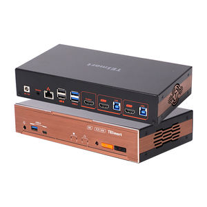 Commutateur KVM HDMI TESmart 2x1 8K 60Hz <span class=keywords><strong>2</strong></span> PC <span class=keywords><strong>1</strong></span> Moniteur Prise en Charge du Port LAN Gigabit Charge pour Stations de Travail Multi-Ordinateurs - Product Image 1