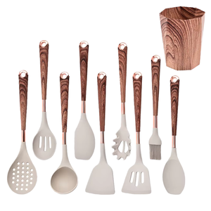 Wholesale 11pcs <b>Silicone</b> Kitchen Cooking <b>Tools</b> New Products Utensil Set for Kitchen Plastic Utensilios De Cocina for Home Use - Product Image 4