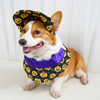 Cape d'Halloween pour animaux de compagnie, costume pour chien, fourniture d'usine, vêtements pour chien imprimés citrouille, vêtements ajustables pour animaux de compagnie pour petits chiens et chats, logo personnalisé